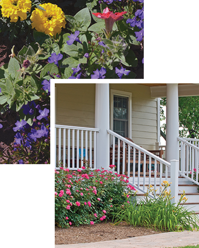 Residential flower landscaping by Roe Nurseries Residential flower landscaping by Roe Nurseries